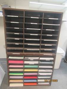 lot 730 image: TOTAL OF 2 WOOD PAPERBILLLITERATURE&nbsp ORGANIZER&nbsp
