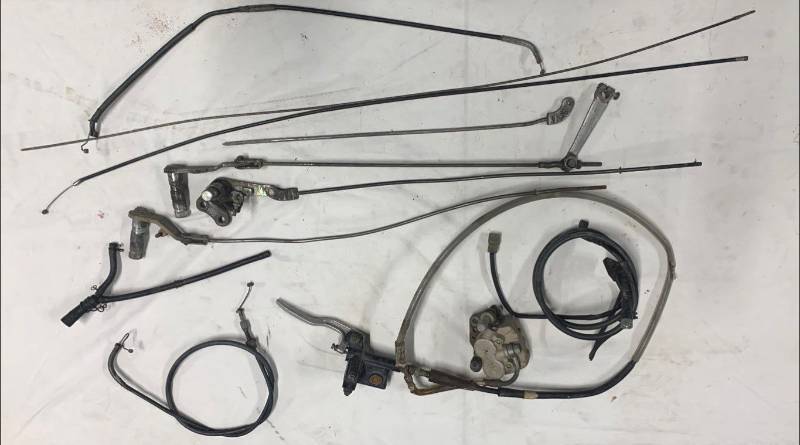 lot 141 image: Motorcycle braking handle cables