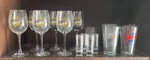 lot 31 image: Wine, Shot, and Beer Glasses