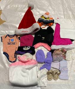 lot 79 image: Baby Clothes and Beanie hats