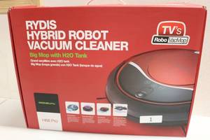 lot 8 image: Rydis Hybrid Robot Vacuum (UNTESTED, missing battery, unit powers on when plugged into base)