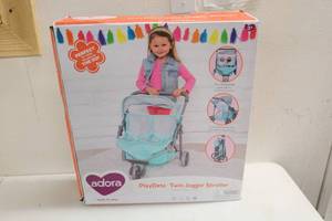 lot 95 image: PlayDate Twin Jogger Stroller for Kids Dolls