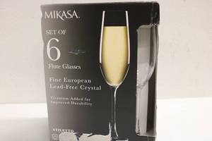 lot 105 image: Mikasa 6 Wine Glasses (all good, no broken glasses)