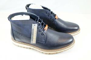 lot 131 image: Hawke & Co Blue Dress Shoes Boots w Memory Foam Size 10.5