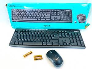 lot 47 image: Logitech Keyboard and Mouse (missing usb dongle)