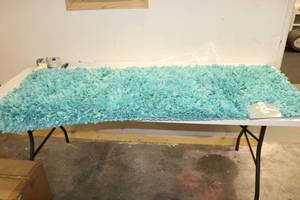 lot 113 image: VNCY Paper Shag Rug 60x24in