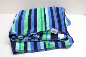 lot 162 image: Summer Beach Towel Striped Blue Green