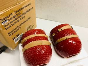 lot 288 image: Members Mark 6pc Red Textured Bowls