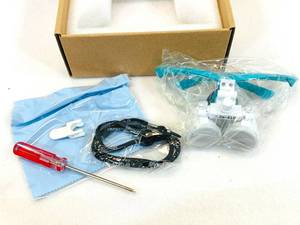 lot 303 image: 3.5X 420mm Dental Surgical Binocular Loupes Optical Magnifier Glass Lens - Blue