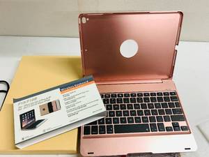 lot 315 image: Apple iPad Air  Air 2  Pro 9.7 Keyboard Case - Rose Gold