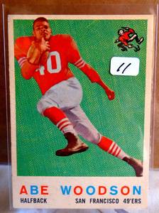 lot 11 image: 1959 Topps #102 Abe Woodson VGEX ROOKIE CARD Rookie 49ers