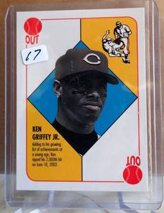 lot 17 image: 2002 Topps Out Offical Ken Griffey JR. Cincinnati Reds