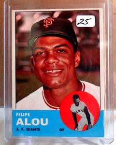 lot 25 image: AWESOME CARD - 1963 TOPPS  FILIPE ALOU #270
