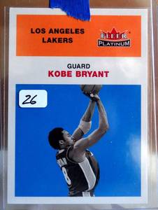 lot 26 image: 2001-02 Fleer Platinum Kobe Bryant 61 Retro Style, Los Angeles Lakers