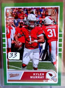 lot 33 image: 2019 CLASSICS KYLER MURRAY ROOKIE CARD SP  MINT CARDINALS
