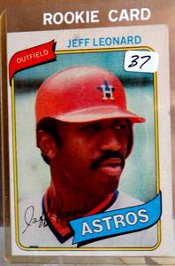 lot 37 image: 1980 TOPPS #106 JEFF LEONARD ROOKIE RC HOUSTON ASTROS