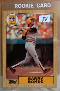 lot 38 image: Barry Bonds Rookie 1987 Topps #320 rc Pittsburgh Pirates