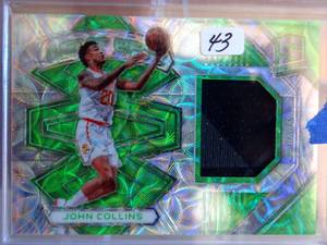 lot 43 image: VERY RARE (ONLY 25) 2017-18 Panini Spectra Next Era Neon Green 25 John Collins #NXT-22 Rookie