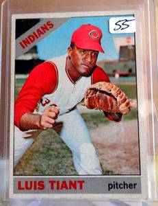 lot 55 image: 1966 Topps Baseball #285 LUIS TIANT 2ND YEAR......NRMT