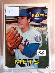 lot 56 image: 1969 TOPPS SP TUG McGRAW NEW YORK METS EXMT