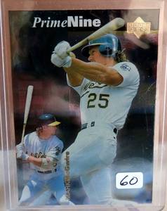 lot 60 image: 1998 Upper Deck Prime Nine #PN22 Mark McGwire - NM-MT