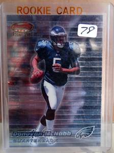 lot 78 image: ROOKIE CARD - 1999 Bowmans Best #118 Donovan McNabb RC MINT