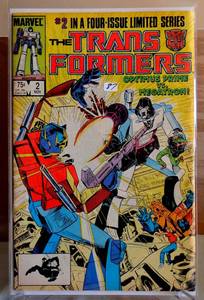 lot 87 image: THE TRANSFORMERS #2 Marvel Nov 1984 G1 Optimus Prime vs Megatron VFNM