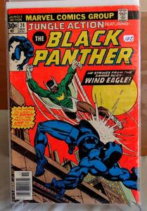 lot 102 image: 1976 JUNGLE ACTION # 24, BLACK PANTHER IN VERY GOOD CONDITION WITH WIND EAGLE - $$$