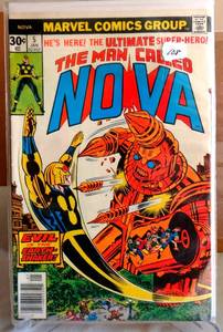 lot 108 image: The Man Called NOVA #5 The Earth Shaker from Jan. 1977 in GOODFINE condition