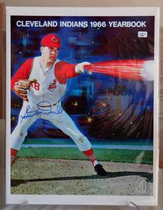 lot 121 image: COOL SAM MCDOWELL AUTOGRAPHED 8 X 10 PHOTO OF CLEVELAND INDIANS 1966 YEARBOOK