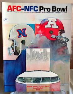 lot 139 image: VINTAGE January 21st 1973 AFC NFC Pro Bowl Program - TEXAS STADIUM