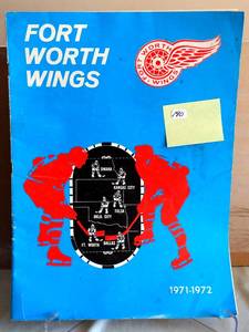 lot 190 image: RARE - 197172 FORT WORTH WINGS HOCKEY PROGRAM