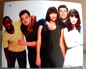 lot 198 image: PROFESSIONAL FINISH 8 X 10 PHOTO - THE NEW GIRL CAST
