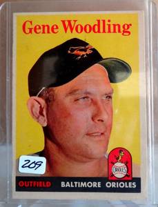 lot 209 image: 1958 Topps Baseball #398 Gene Woodling (Orioles) EXMT