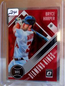 lot 214 image: 2018 Donruss Optic Diamond Kings #10 Bryce Harper Nationals  Phillies