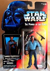 lot 220 image: 1995 Hasbro Star Wars Power Of The Force 3.75 Lando Calrissian Sealed