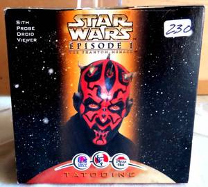 lot 230 image: RARE - BOXED SEALED STAR WARS EPISODE 1 SITH PROBE DROID VIEWER KFC FIGURE COLLECTIBLE