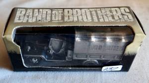 lot 237 image: RARE - HBO BAND OF BROTHERS 3 PEWTER PROMOTIONAL TRUCK IN BOX 2001