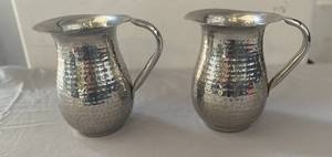 lot 62 image: 2 Stainless Steel Pitchers by Myco Tableware
