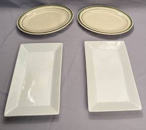lot 74 image: 4 Plates by Chino Yanco 2 long ones 2 Regular