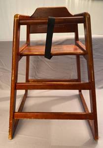 lot 90 image: Wooden High Chair