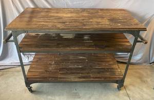 lot 117 image: Wooden Utility Table