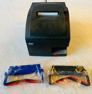 lot 131 image: Star SP700 Receipt Printer with USB Connector cable, Auto Cutter, Power Supply, and 2 Star Micronics SP700 Ribbon Cartridges