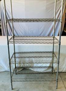 lot 132 image: 4 Tier Chrome Shelf