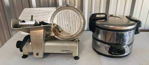 lot 143 image: Meat Slicer and Electric Rice Cooker and Warmer both untested