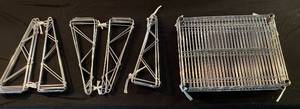 lot 161 image: Four 24 78 wire Shelves with Brackets