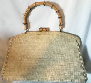 lot 3 image: Vintage Purse Empress Handbags Made in USA Bamboo handle
