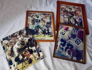 lot 67 image: Autographed Dallas Cowboy Photos Emmit Smith, Julius Jones, Ayodele