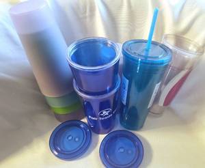 lot 15 image: Large Lot of Tumblers  Some are insulated