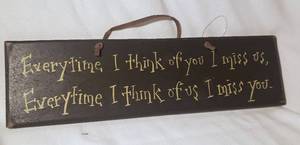 lot 183 image: Plaque  Everytime I think of you